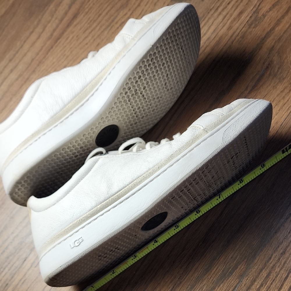 UGG Men's Cream Leather Sneakers - Picture 5 of 5